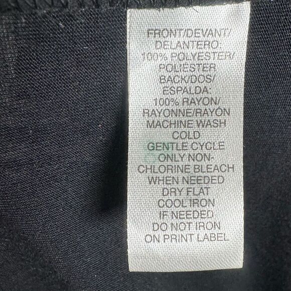 Ann Taylor Loft black and white all over print mixed media top size XS - Picture 5 of 5